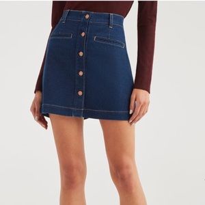 7 For All Mankind Luxe Vintage Denim Skirt NWT